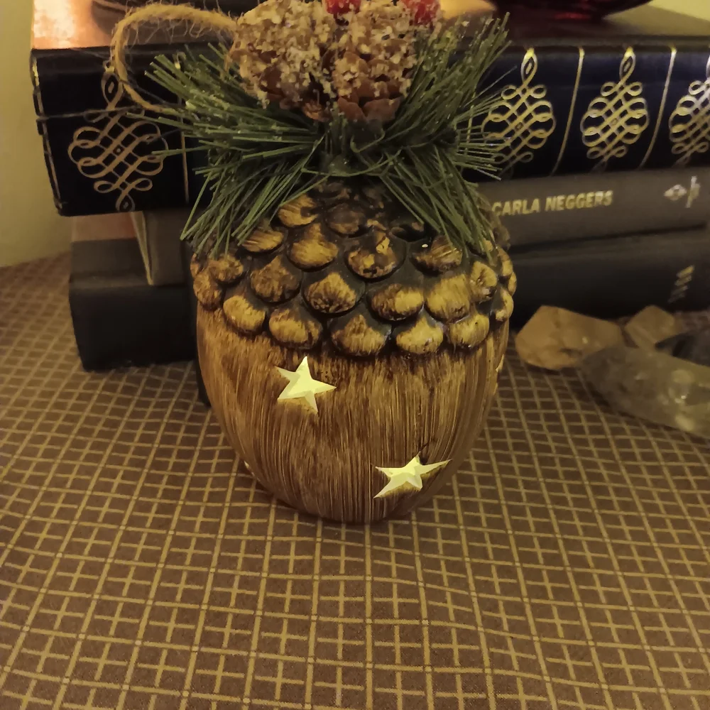 Pinecone Fairie lantern- w/ Stars Nwots - Picture 2 of 10